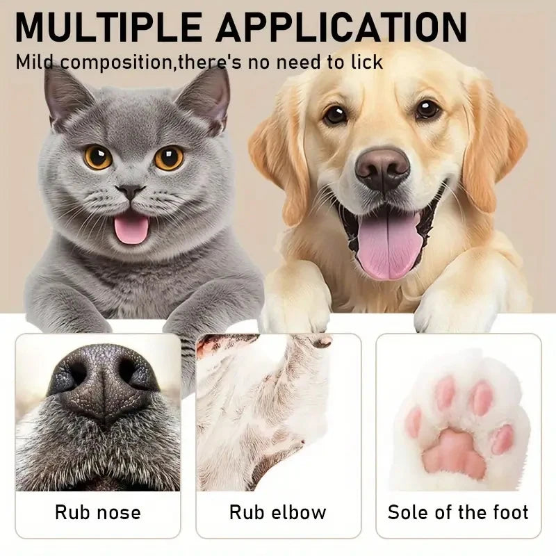 45g Dog Nose and Paw Balm Dog Paw Cream Cats Dogs Paw Protector Cream Pet Feet Moisturizer Pet Crack Feet Repair Pet Accessories
