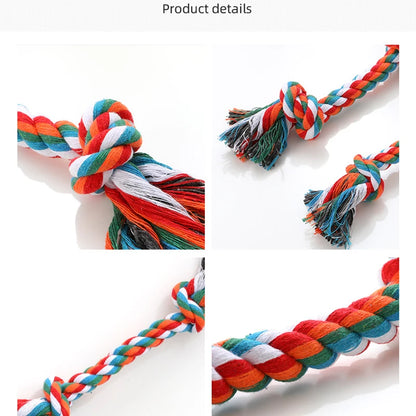 Dog Toy Pet Molar Bite-resistant Cotton Rope Knot for Small Dog Puppy Relieving Stuffy Cleaning Teeth Pet Chew Toys
