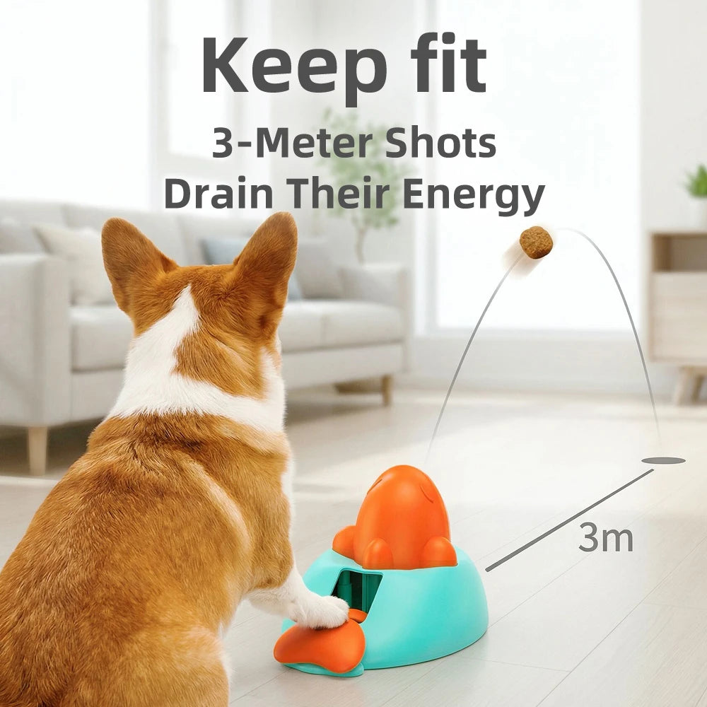 Dog Toy Treat Dispenser Interactive Puppy Launcher Cute Whale Shape Slow Feeder IQ Puzzle Training Toys for Small Large Dogs Cat