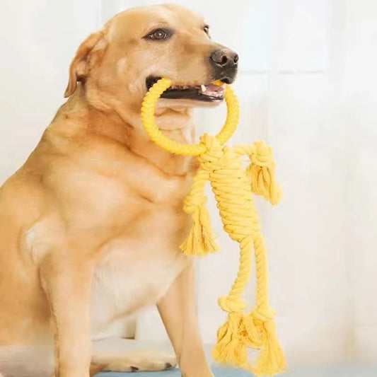 Pet dog dog toy resistant to gnashing teeth to relieve boredom, resistant to biting rope, biting rope Golden Retriever Samo Labrador big dog toy