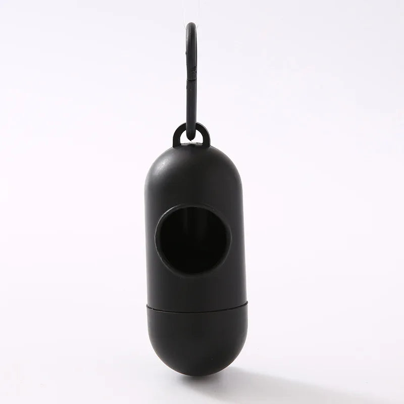 Portable Pet Waste Bag Dispenser Pill Shape Bullet-Shaped Garbage Box Cats Dogs Poop Extractive Clean-up Bags Outside Walking