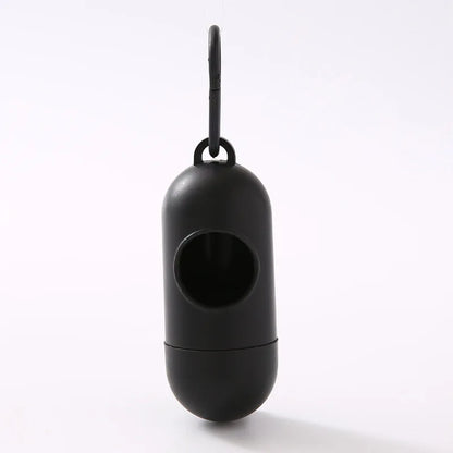 Portable Pet Waste Bag Dispenser Pill Shape Bullet-Shaped Garbage Box Cats Dogs Poop Extractive Clean-up Bags Outside Walking