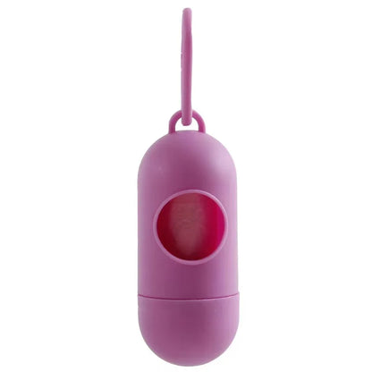 Portable Pet Waste Bag Dispenser Pill Shape Bullet-Shaped Garbage Box Cats Dogs Poop Extractive Clean-up Bags Outside Walking