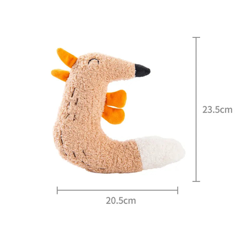 Plush Interactive Pet Toy Bite-resistant Squeak Dogs Cats Chew Toys Indoor Relieve Boredom Relaxing Kitten Entertainment Play