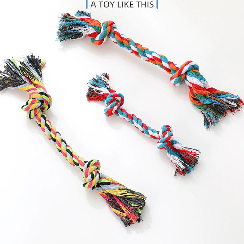 Dog Toy Pet Molar Bite-resistant Cotton Rope Knot for Small Dog Puppy Relieving Stuffy Cleaning Teeth Pet Chew Toys