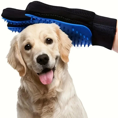 2-In-1 Pet Grooming Gloves, 2-Pack Dog and Cat Hair Removal and Massage Brushes - Hair Removal Gloves