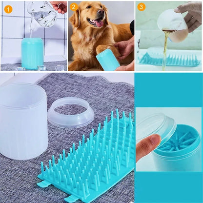 Soft Silicone Dog Paw Cleaner Cup Quick 30-Second Clean Portable Pet Foot Washer for Small Medium Large Dogs Muddy Paws