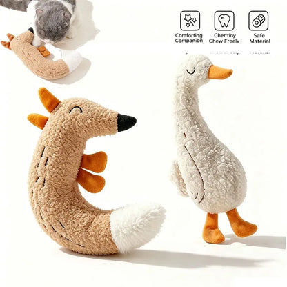 Plush Interactive Pet Toy Bite-resistant Squeak Dogs Cats Chew Toys Indoor Relieve Boredom Relaxing Kitten Entertainment Play