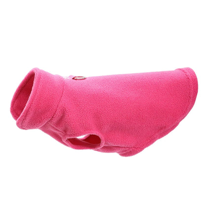 Fleece Dog Jacket Autumn Winter Clothes For Small Medium Dogs Cat Vest With D-ring Warm Puppy Sweater French Bulldog Pet Coat