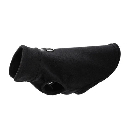 Fleece Dog Jacket Autumn Winter Clothes For Small Medium Dogs Cat Vest With D-ring Warm Puppy Sweater French Bulldog Pet Coat